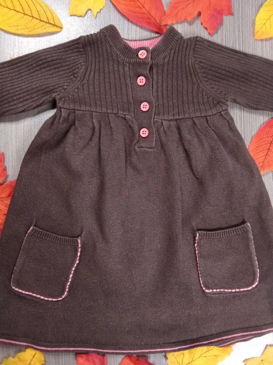 Robe marron mangas compridas Orchestra 12 meses – photo 3